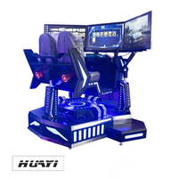 Machine de course VR à 3 écrans pour 2 personnes en intérieur, simulateur de voiture 3 DOF, équipement de jeu AR/MR en métal et plastique, parc d'aventure et centre commercial