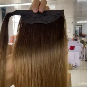 批发混色100克雷米人发接头夹马尾辫双拉马尾辫接头夹人发 - Product Image 6