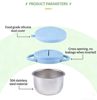 Boîte à collation pour tout-petits en acier inoxydable sans BPA - Boîte de rangement alimentaire pour enfants anti-fuite, gobelet bébé portable en métal compatible lave-vaisselle