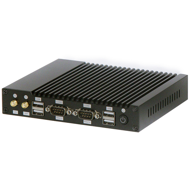 Industrial Grade Fanless Mini Pc X86 Computers Embedded Industrial Box Pc with Rs232 Rj45 Rs485