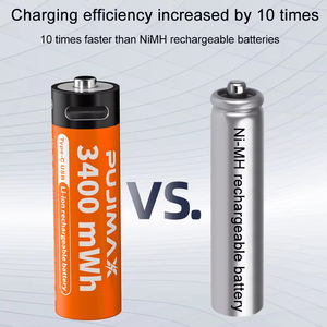 Pujimax Hot Sales Aa 1.5V Usb Oplaadbare Batterijen Echte Capaciteit 1480Mah Li-Ion Batterij Cel Voor Tv Afstandsbedieningen, Auto Speelgoed - Product Image 4