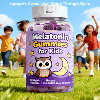 Gummies à la mélatonine personnalisables OEM/ODM de 1 mg pour enfants avec camomille et mélisse pour un sommeil réparateur, à partir de 3 ans, non habituantes