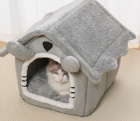 Nichoir pour chat de style villa, amovible et lavable, universel quatre saisons, pour chats