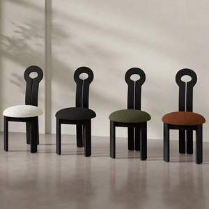 Key Style Solid Wood Dining Chair With <b>Backrest</b> Nordic Minimalist Design Adult Use - Product Image 1