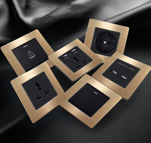 1 2 <strong>3</strong> Gang <strong>Push</strong> <strong>Button</strong> <strong>Light</strong> <strong>Switch</strong> House Use Electric Wall <strong>Switches</strong> and Sockets 250V - Product Image 2