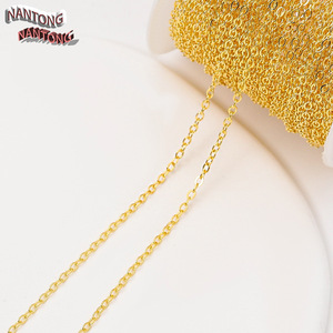สร้อยข้อมือแบบโซ่ไขว้ NANTONG อุปกรณ์ทำเครื่องประดับ DIY โลหะชุบ 829 โซ่สำหรับทำเครื่องประดับแฮนด์เมด - Product Image 2