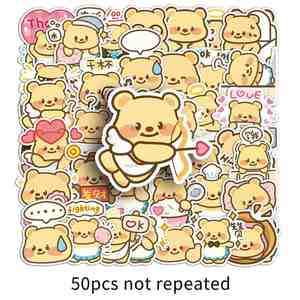 สติกเกอร์โลโก้การ์ตูนน่ารักปรับแต่งได้ ทนทานต่อรังสียูวี กันน้ำ ผลิตจากไวนิลพีวีซี ตกแต่งด้วยการตัดแบบไดคัท ทนทาน สติกเกอร์ส่งเสริมการขายแบบกำหนดเอง - Product Image 3