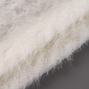 Maglia colpo peloso bianco Imitato visone bianco maglia tessuto in velluto per l'abbigliamento - Product Image 4