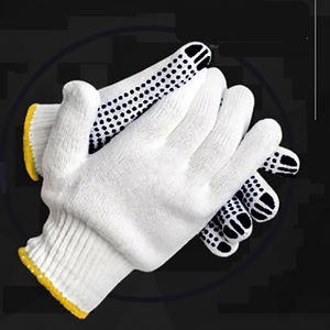 Vente en gros Gants de travail de sécurité enduits de <span class=keywords><strong>PVC</strong></span> tricotés à pois résistants en coton <span class=keywords><strong>noir</strong></span> - Product Image 3