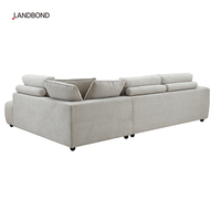 Freizeit-Elektrosofa in L-Form aus Stoff, 4-5-Sitzer mit Ausziehfunktion für Apartment-Wohnzimmer