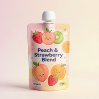 Pochettes souples personnalisées en plastique imprimé avec bec verseur pour liquides, emballage alimentaire en aluminium, sachets refermables pour jus et boissons