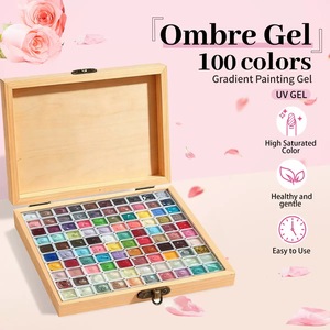 <span class=keywords><strong>Kit</strong></span> de 100 Gels UV Ombrés Haute Saturations pour Nail Art – Gel de Peinture Dégradé Sain, Doux et Facile à Utiliser pour Salon et DIY <span class=keywords><strong>Manucure</strong></span> - Product Image 1