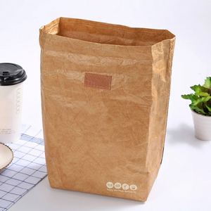 Foldable Reusable Leakproof Food <b>Container</b> Large Capacity Lunch Bag Waterproof Thermal Insulation Kraft Paper Aluminum <b>Foil</b> - Product Image 2