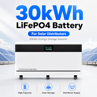 Batería Solar de Suelo LiFePO4 de 30kWh 51.2V 600Ah 200A, Sistema de Almacenamiento de Energía Doméstica para Distribuidores Solares