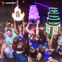 Support de présentation de bouteilles LED, présentoir de bouteilles VIP avec éclairage rétroéclairé RVB multicolore pour boîte de nuit, bar, fête