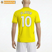 Özel Sublimasyonlu Futbol Formaları %100 Polyester Hemen Gönderim Toptan Antibakteriyel Nefes Alabilen Hafif V Yaka Kısa Kollu