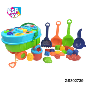 <span class=keywords><strong>funny</strong></span> beach pull car educational plastic toy blocks summer sand kids beach toys with plastic molds - Product Image 4