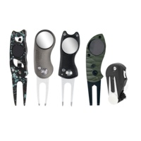 Fourche de pas personnalisé en vrac OEM pince à chapeau marqueur de balle de golf en métal outil de réparation divot de golf