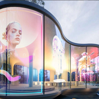 Écran LED holographique transparent intérieur invisible à haute luminosité P6.25-6.25 pour vitrine