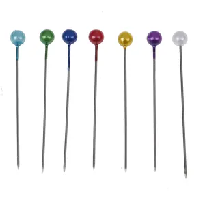 Đám Cưới Thủ Công Ăn Mặc Làm 50 cái/hộp May Kim Pins Ngọc Trai Đầu Pin Trang Trí Thêu Pin