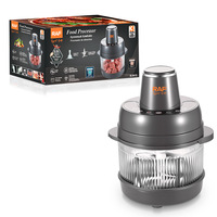 Robot culinaire électrique 3L grande capacité avec 6 lames en acier inoxydable, 3 vitesses, pour pétrir la pâte, hacher la viande et broyer les aliments