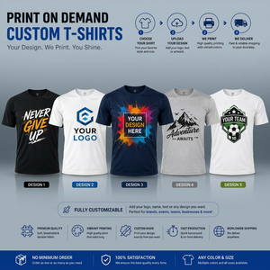Camiseta de Algodón Personalizada con Impresión Bajo Demanda, Manga Corta, Cuello Redondo, Diseño Gráfico para Eventos de Marca y Ropa de Equipo - Product Image 2
