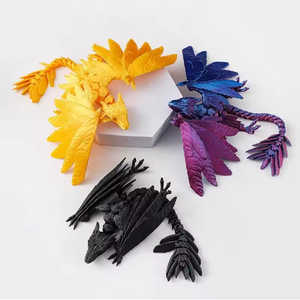 Umweltfreundliches Cartoon-Tier 3D-Gedrucktes PLA Federfliegender Drache Pterosaurier Bewegliches Gelenkmodell Handgefertigtes Geschenkspielzeug - Product Image 4