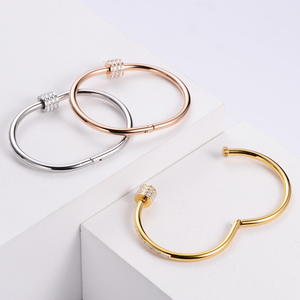 Bracelet en acier inoxydable Armreif Rostfrei Stahl Dubai love Friendship Indian, bracelet en or rose 18 carats, bracelet en acier inoxydable de créateur - Product Image 4