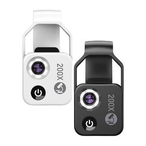 <span class=keywords><strong>Objectif</strong></span> de microscope numérique 200X CPL avec lampe LED, <span class=keywords><strong>objectif</strong></span> super <span class=keywords><strong>macro</strong></span> de poche pour téléphones mobiles - Product Image 1