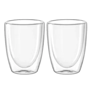 Tasses en verre à double paroi Leonardo 300 ml transparentes, lot de 2 - Product Image 1