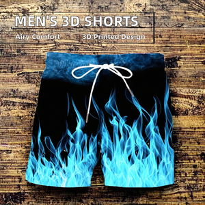 Pantalones Cortos Deportivos de Verano para Hombre, Estilo Casual, con Estampado 3D, Cintura Elástica, Transpirables, Antiarrugas, de Lona, para Fitness al Aire Libre - Product Image 2