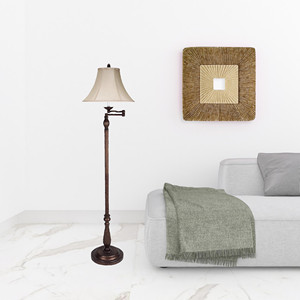 HMS 62 \ "moderno e minimalista lampada da terra con paralume in metallo rosso a LED sorgente luminosa corpo in alluminio per camera da letto dell'hotel - Product Image 3