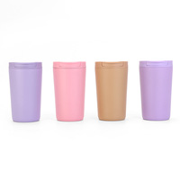 Mug de voyage 12 oz, tasse en acier inoxydable à double paroi avec couvercle anti-fuite, idéal pour les boissons chaudes et froides avec logo personnalisé
