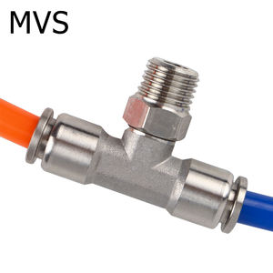 Raccord en acier inoxydable de connecteurs pneumatiques de té de <span class=keywords><strong>PB</strong></span> T pour des pièces de remorque de camion de tube d'air - Product Image 2