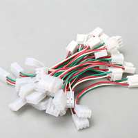 Kabel Konektor Plastik Putih 3Pin Male to Female dengan Kabel Warna Merah Hijau Putih untuk Sambungan Peralatan Elektronik