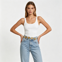 Chaîne de taille Y2K pour femme, chaîne à maillons ronds texturés pour robe ou plage