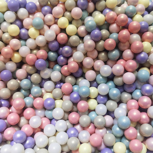 No-Hole 8mm 10mm 12mm 14mm runde Acryl Macaron Dispersion perlen Lose birnenförmige helle Farbe DIY Perlen Zubehör - Product Image 2