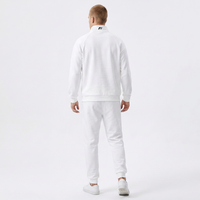 Ensemble de survêtement pour homme à col zippé, style streetwear personnalisé, coupe décontractée, deux pièces, vente en gros, fournisseur USA, OEM.