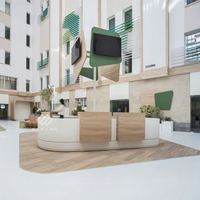 Bureau de réception incurvé, meuble de caisse, table de réception, livraison gratuite