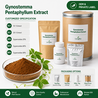 Extrait de Gynostemma Pentaphyllum LongBio en poudre 20%-98% Gypenosides, extrait de feuille de Jiaogulan pour complément alimentaire, matière première