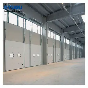 Высокоизолированные потолочные секционные откатные гаражные ворота для промышленного производства