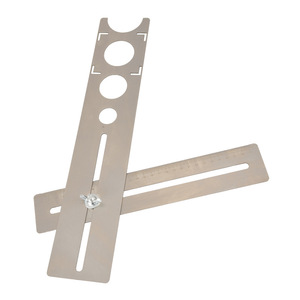 Stainless Steel Tile Hole Positioner 400mm x 78mm With Multiple Drilling Guides For Wall Floor Tiles - Product Image 3