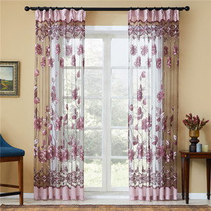 Voile en tissu rouge et de fleurs, jupe en macramé brodée très élégante, style nordique, pour décoration de maison - Product Image 1
