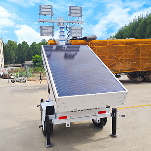 Cao di động chiếu sáng năng lượng mặt trời đèn hiệu <span class=keywords><strong>LED</strong></span> Máy phát điện cảnh báo DIESEL di động chiếu sáng tháp 9m cao di động chiếu sáng tháp - Product Image 1