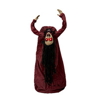 Fille fantôme animatronique grandeur nature à taille cassée, activée par le son, pour décoration d'Halloween et accessoire de maison hantée