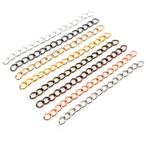 50pcs/lot 50mm 70mm 5x4mm <strong>Necklace</strong> Extension Chain Bulk Bracelet Extended Chains Tail <strong>Extender</strong> for DIY Jewelry Making Findings - Product Image 1