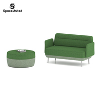 Ensemble de canapés modulaires SpaceUnited, canapé de réception moderne 2 places avec ottoman pour salle d'attente de bureau