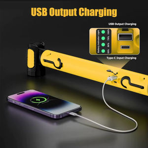 Banco de Energía COB de 10W y 5200mAh con Dos Luces, Recargable por USB, Clasificación IP55, Luz de Trabajo de Emergencia para Reparación de Automóviles con 1 Año de Garantía - Product Image 4