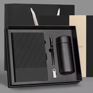 Cadeaux de bureau personnalisés Articles promotionnels pour employés Ensembles exécutifs Carnets A5 avec stylo Coffret cadeau d'entreprise pour homme - Product Image 2