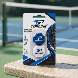 Amortisseur de vibrations de tennis Topline en silicone, bleu et blanc, lot de 2, accessoires pour raquettes - Product Image 1